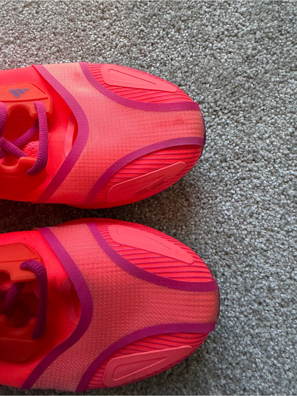Adidas by Stella McCartney Neon Pink and Purple Lace-Up Trainers - Picture 6 of 7